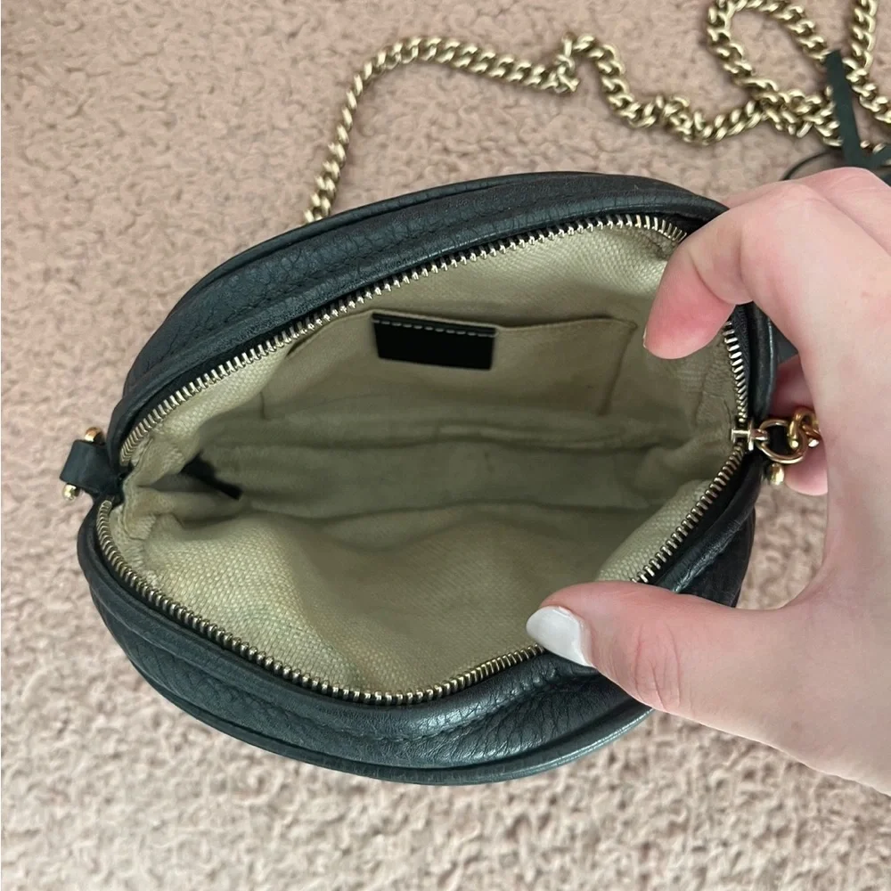 Gucci Nubuck Leather Soho Disco Crossbody Chain Bag - Picture 4 of 6